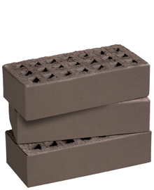 Кирпич лицевой пустотелый одинарный 1НФ коричневый